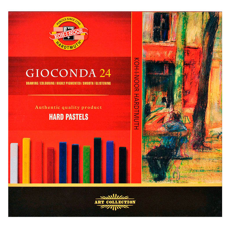 Koh-I-Noor Gioconda Hard pastels 24 krāsu komplekts (kantaini)
