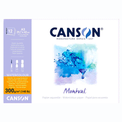 Canson Montval akvareļu albums 300 g/m2, 100 % celuloze