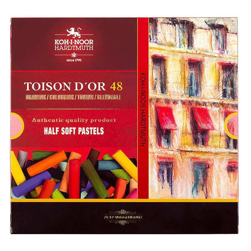 Koh-I-Noor Toison D`or Half soft pastels 48 toņu komplekts