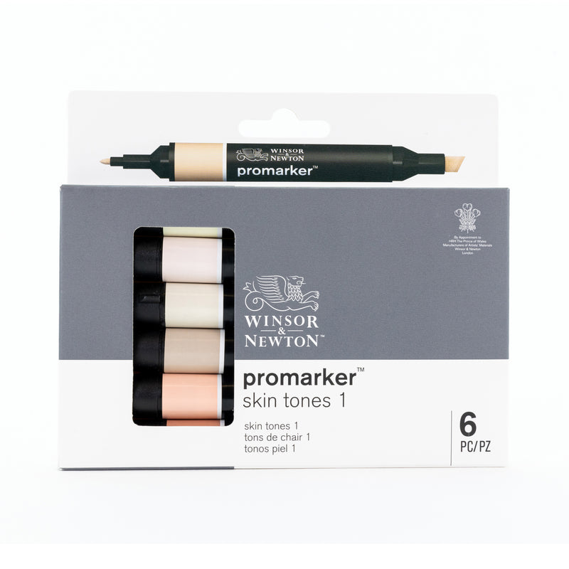 Winsor & Newton Promarker Skin Tones marķieru komplekts 6