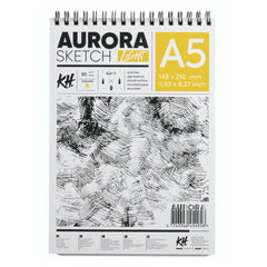 Aurora Sketch Light skicēšanas albums ar spirāli 90g/m2 (A5)