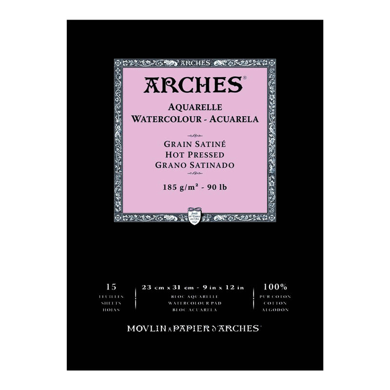 Arches karsti presēta akvareļu papīra albums 185 g/m2 100 % kokvilnas