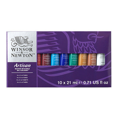 Winsor & Newton Artisan ūdenī šķīstošu eļļas krāsu komplekts 10 x 21 ml