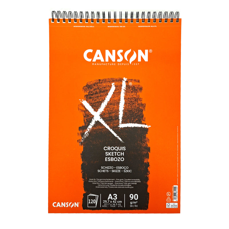 Canson XL zīmēšanas albumi ar spirāli 90 g/m2