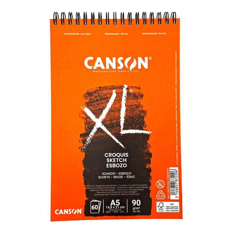 Canson XL zīmēšanas albumi ar spirāli 90 g/m2