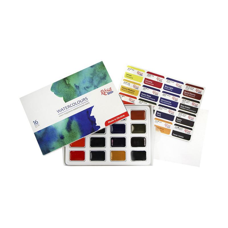 ROSA Studio akvareļu krāsu komplekts 16x2,5ml