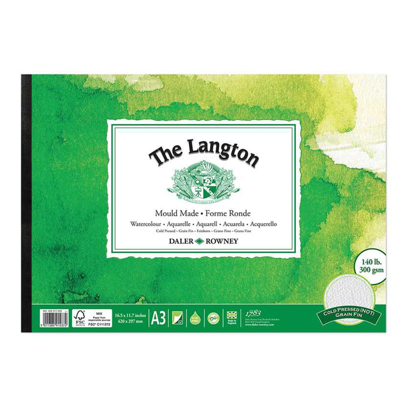 The Langton  akvareļu papīra albums 300 g/m2