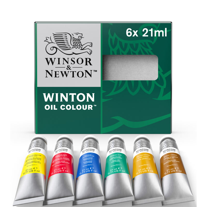 Winsor & Newton Winton eļļas krāsu komplekts, 6 x 21ml