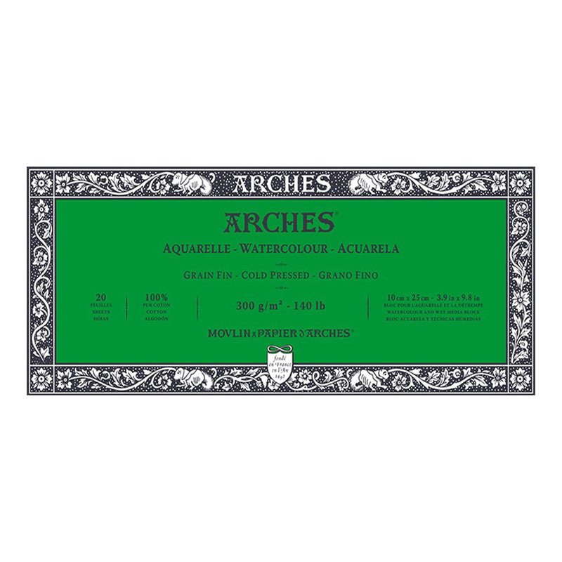 Arches Watercolour auksti presēta akvareļu papīra albums, līmētas malas 300 g/m2 100% kokvilnas
