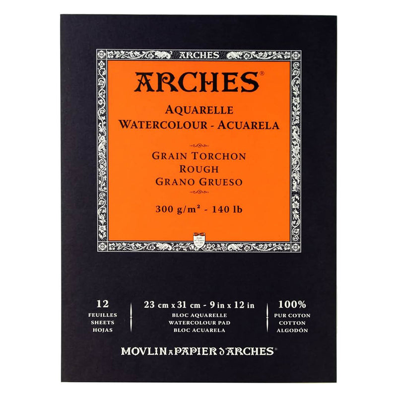 Arches Aquarelle Raupjas faktūras akvareļu papīra albums 300 g/m2 100 % kokvilnas