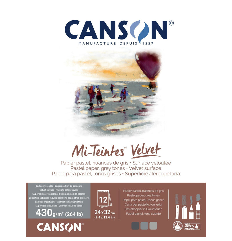 Canson Mi-Teintes pasteļu papīra albums 160g/m2 Auksti toņi