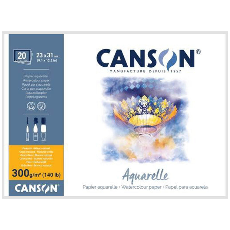 Canson akvareļu papīra albums 300 g/m2  60 % kokvilna