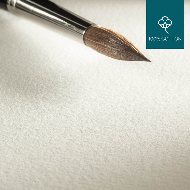 Hahnemuhle akvareļu albums ar cietu vāku 250 g/m2, 19.5 x19.5 cm, 100% kokvilna