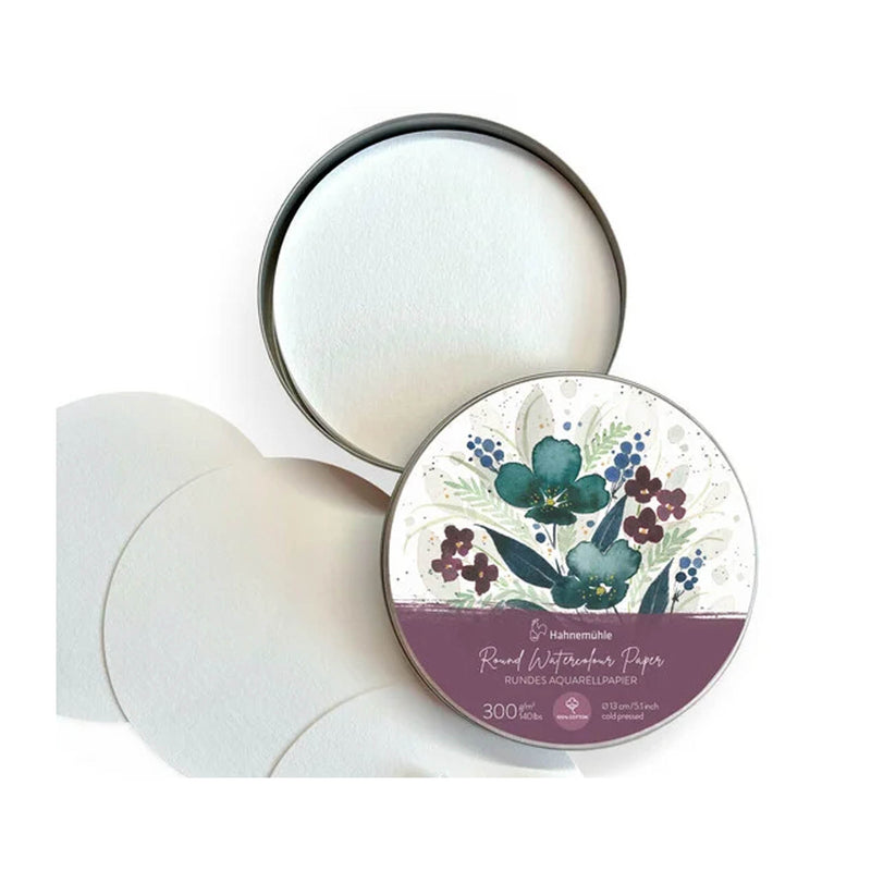 Hahnemuhle Apaļais akvareļu papīrs metāla kastē. 300g/m