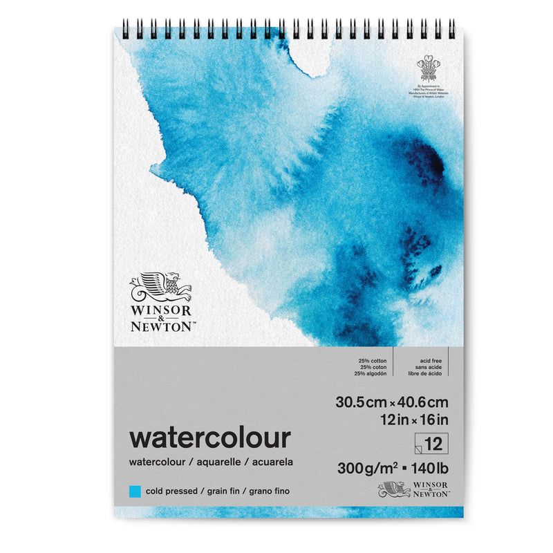 Winsor & Newton akvareļu papīra albums 300g/m2 ar spirāli