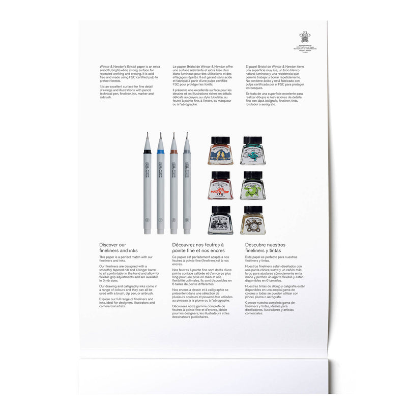 Winsor & Newton Bristol skicēšanas, rasēšanas albums 250g/m2