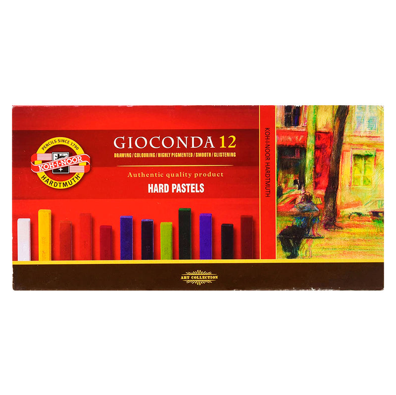 Koh-I-Noor Gioconda Hard pastels 12 krāsu komplekts (kantaini)