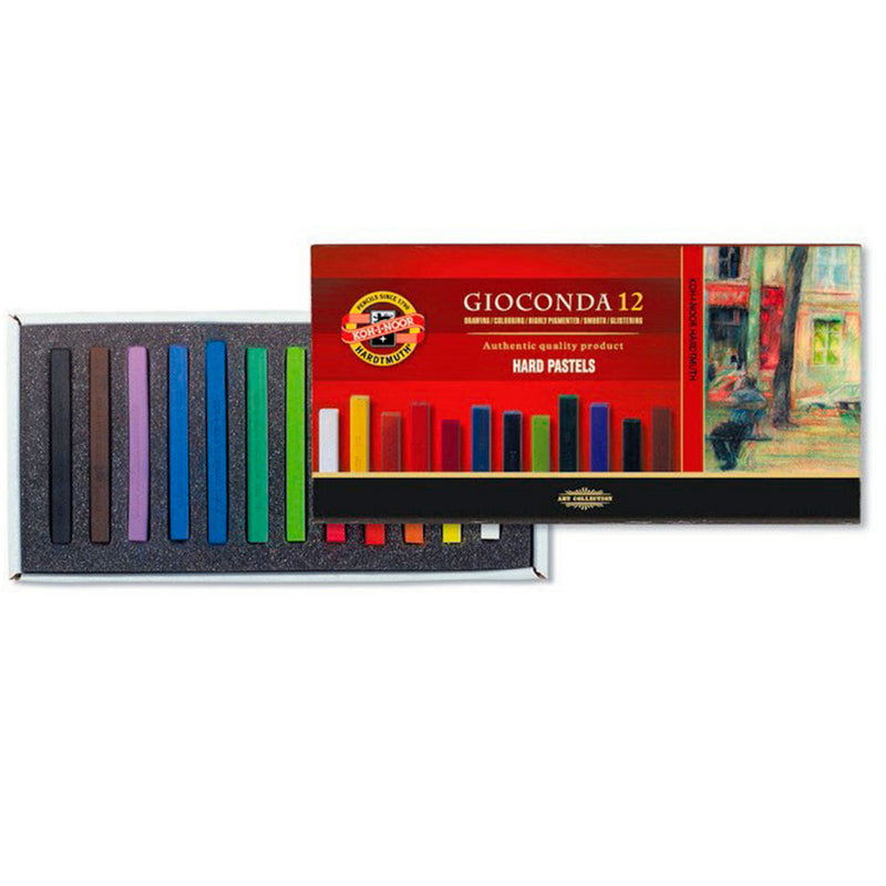 Koh-I-Noor Gioconda Hard pastels 12 krāsu komplekts (kantaini)