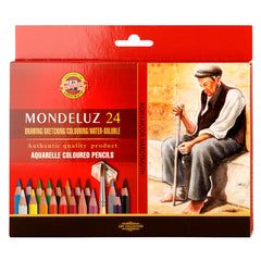 Koh-i-Noor Mondeluz krāsaino akvareļzīmuļu komplekts, 24
