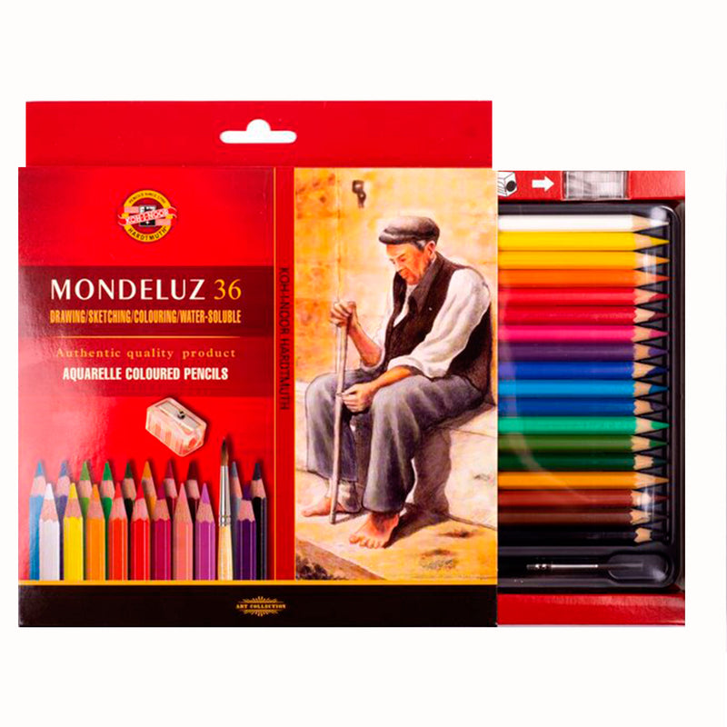 Koh-i-Noor Mondeluz krāsaino akvareļzīmuļu komplekts, 36