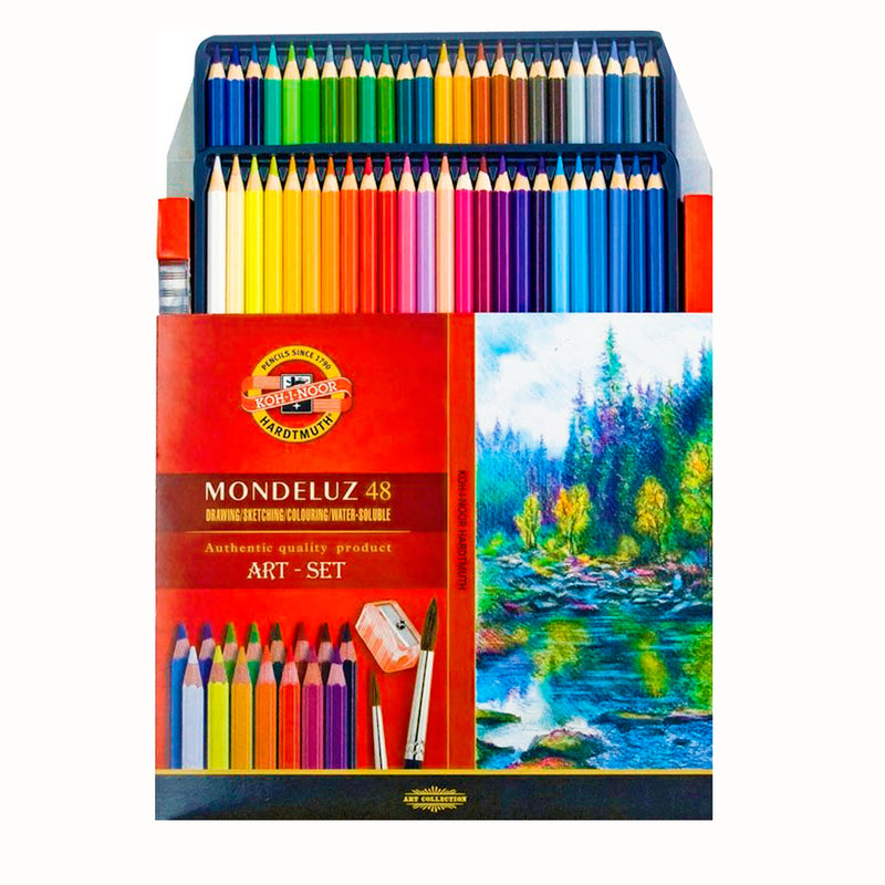 Koh-i-Noor Mondeluz krāsaino akvareļzīmuļu komplekts, 48