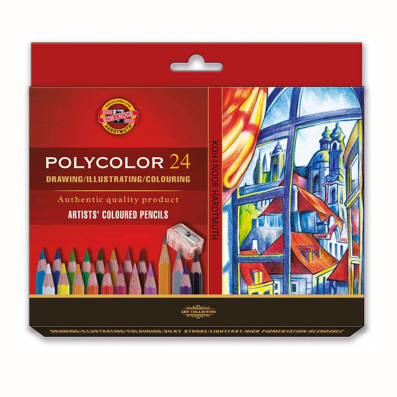 Koh-i-Noor POLYCOLOR krāsaino zīmuļu komplekts 24