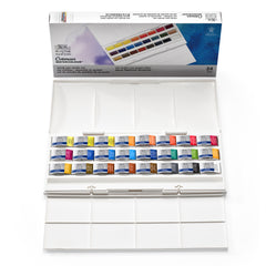 Winsor & Newton Cotman akvareļu krāsu komplekts plastmasas kastē 24x3ml