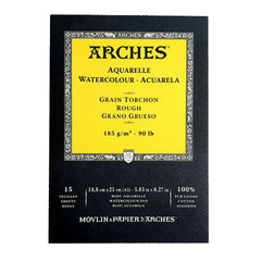 Arches Aquarelle Raupjas faktūras akvareļu papīra albums 185 g/m2 100 % kokvilnas