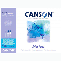 Canson Montval  akvareļu albums 100 % celulozes, 270 g/m2