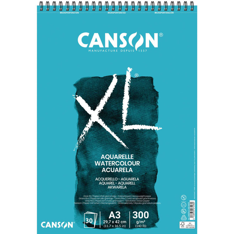 Canson XL Aquarelle akvareļu papīra albums 300 g/m2