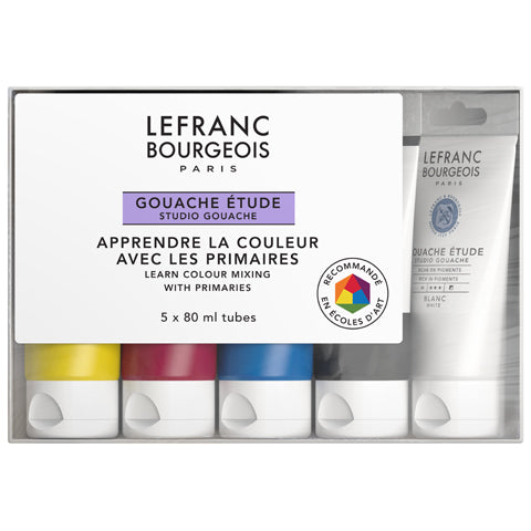 Lefranc Bourgeois Studio guaša krāsu komplekts 5x80ml