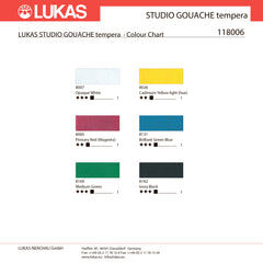 Lukas Studio guašas temperas komplekts 6 x 20 ml
