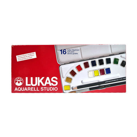 Lukas Studio akvareļu krāsu komplekts metāla kastē 16x1.5ml
