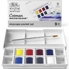 Winsor & Newton Cotman SKYSCAPE akvareļu krāsu komplekts plastmasas kastē 9x1.5ml