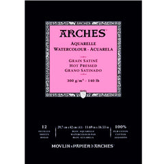 Arches karsti presēta akvareļu papīra  albums 300 g/m2 100 % kokvilnas