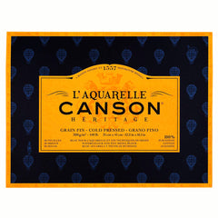 Canson Heritage akvareļu albums 640 g/m2 (23 cm  x 31 cm) 100 % kokvilna