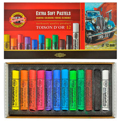 Koh-I-Noor Toison D`or Extra Soft pastels 12 krāsu komplekts