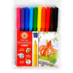Koh-I-Noor Hardtmuth Kangaroo Fibre Pen flomasteru komplekts 10 toņi